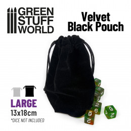 Bolsa de Terciopelo Negra (Grande) 13x18cm Cajas y Bolsas