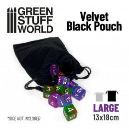 LARGE Velvet Black Pouch with Drawstrings | Boxes and Pouches