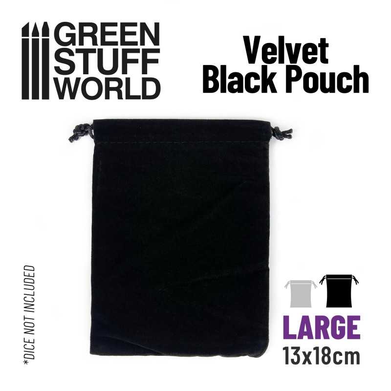 Grand Pochette en Velours - Noir - 13x18cm | Boîtes et Pochettes