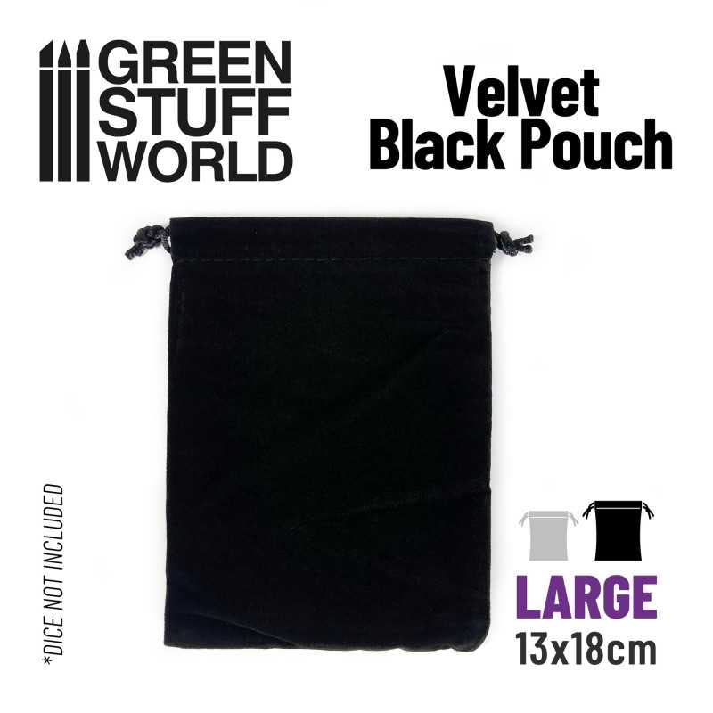 LARGE Velvet Black Pouch with Drawstrings | Boxes and Pouches LARGE Velvet Black Pouch with Drawstrings | Boxes and Pouches