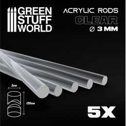 Acrylic Rods - Round 3 mm CLEAR
