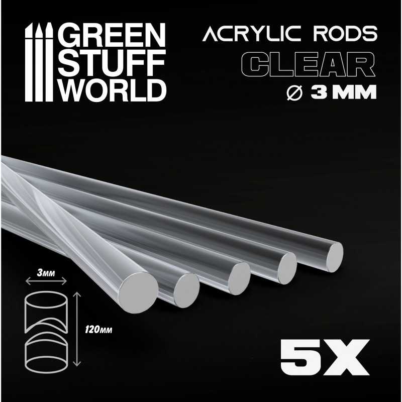 Acrylic Rods - Round 3 mm CLEAR