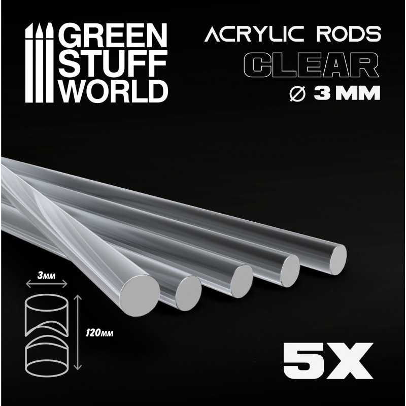 Acrylic Rods - Round 3 mm CLEAR | Flying Stem