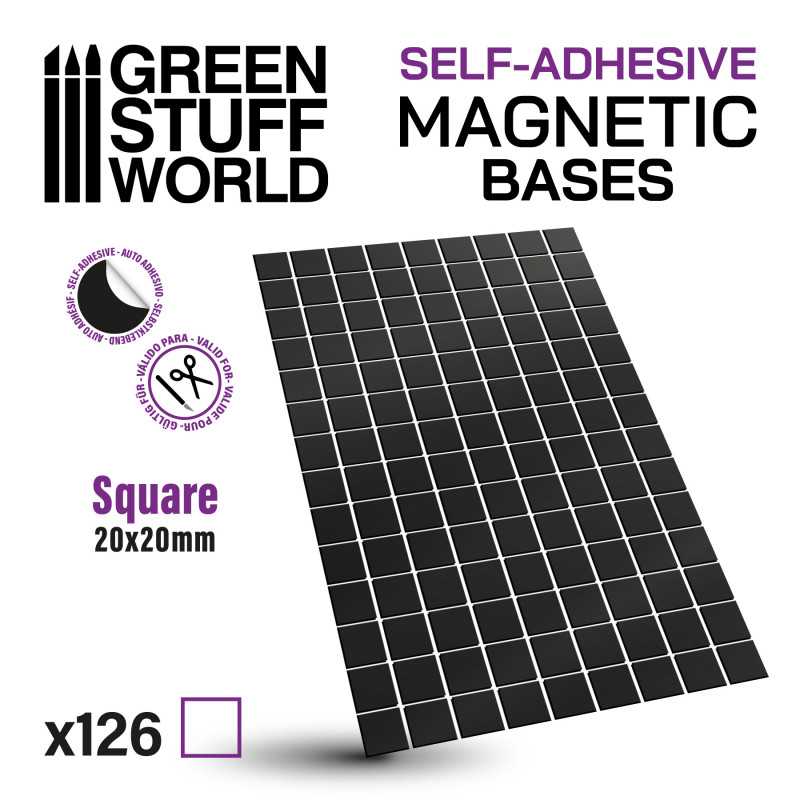 Square Magnetic Sheet SELF-ADHESIVE - 20x20mm | Magnetic Foil Stickers Square Magnetic Sheet SELF-ADHESIVE - 20x20mm | Magnetic Foil Stickers