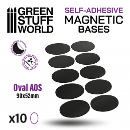 Oval Magnetic Sheet SELF-ADHESIVE - 90x52mm | Magnetic Foil Stickers