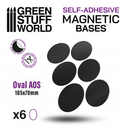 ▷ Oval Magnetic Sheet SELF-ADHESIVE - 90x52mm