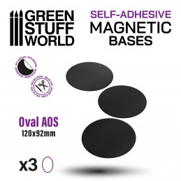 Oval Magnetic Sheet SELF-ADHESIVE - 120x92mm | Magnetic Foil Stickers