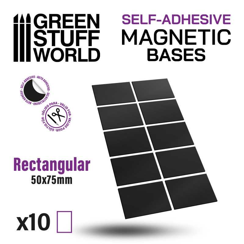 Rectangular Magnetic Sheet SELF-ADHESIVE - 50x75mm | Magnetic Foil Stickers