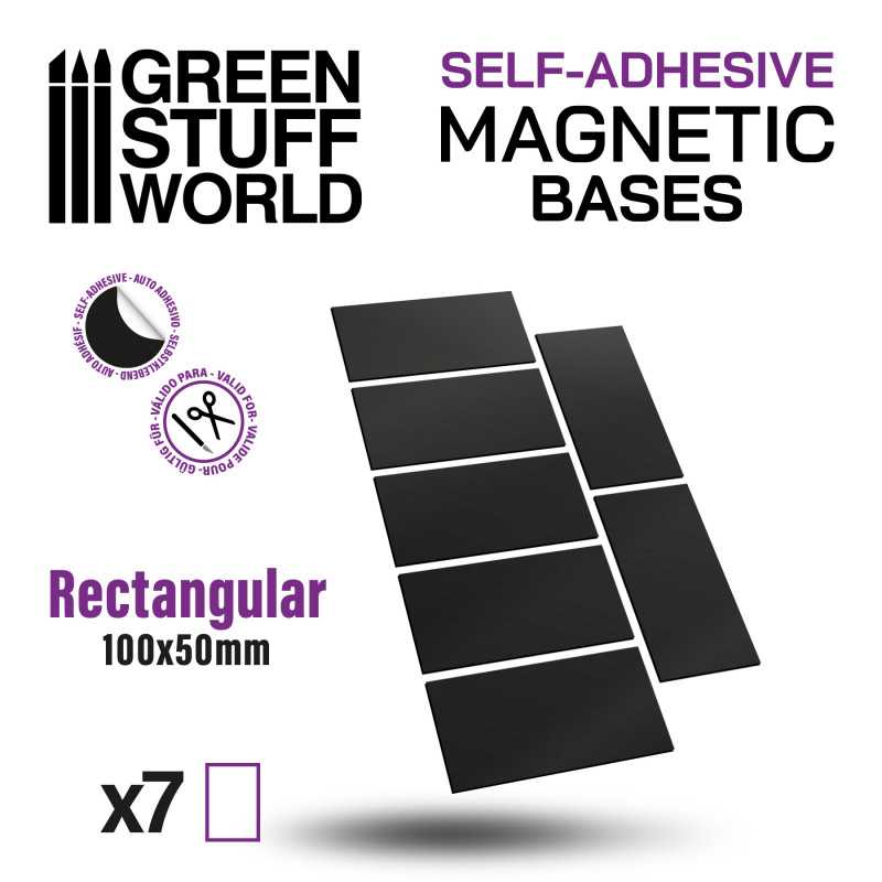 Rectangular Magnetic Sheet SELF-ADHESIVE - 100x50mm | Magnetic Foil Stickers