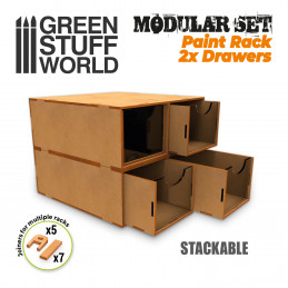 Modular Set 2x Drawers | MDF Wood Displays