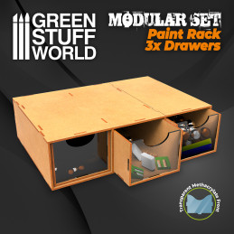 Modular Set 3x Drawers | MDF Wood Displays