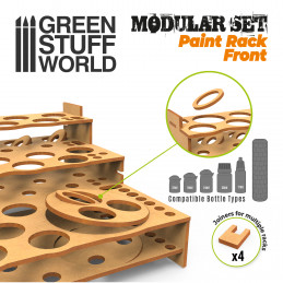 Modular Paint Rack - FRONT | MDF Wood Displays