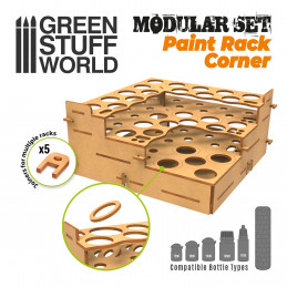Modular Paint Rack - STRAIGHT CORNER | MDF Wood Displays