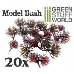 20x flexible Kunststoffsträucher | Modell Bäume und Sträucher