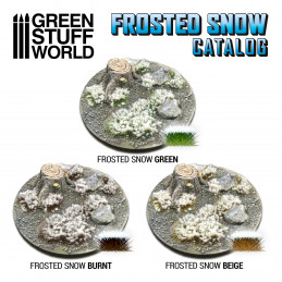 Ciuffi Arbusti di Neve - Autoadesivi - 6mm - VERDE | Ciuffi coperti di Neve