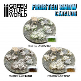 Shrubs TUFTS - 6mm FROSTED SNOW - BURNT | Frosted Snow Tufts