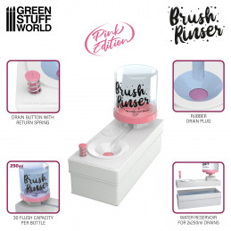 Brush Rinser Rose - Distributeur d'eau | Nettoyant Pinceaux Peinture