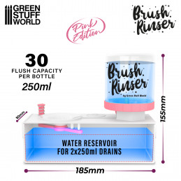 Brush Rinser - Dispensador de agua Rosa Enjuagador de pinceles
