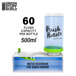 Bote Brush Rinser 500ml - Verde Enjuagador de pinceles