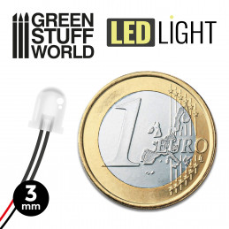 Luces LED BLANCO calido - 3mm Luces LED 3mm