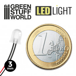 Warmes Weißes LED-Leuchten - 3mm | LED-Leuchten 3mm