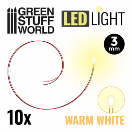 Warm White LED Lights - 3mm | LED Lights 3mm