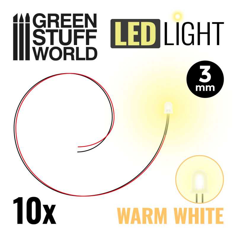 Luces LED BLANCO calido - 3mm Luces LED 3mm