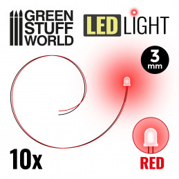 Lumières LED Rouge - 3mm | Lumières LED 3mm