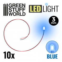 Luces LED AZUL - 3mm Luces LED 3mm