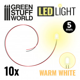 Luces LED BLANCO cálido - 5mm