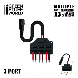 Multiple Fast connector (x3) + Jack female connector | Hobby Electronics