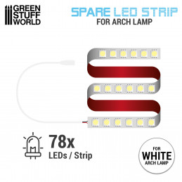 Bande LED de remplacement pour Lampe à arc - Faded White | Lampes à arc