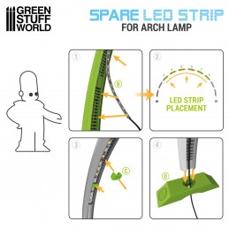 Bande LED de remplacement pour Lampe à arc - Faded White | Lampes à arc