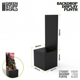 Straight Backdrop Plinths 6x6x6cm Black | Straight Backdrop Plinths
