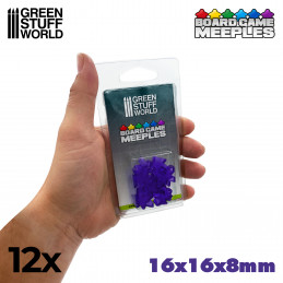 Meeples 16x16x8mm - Morado Tokens y Fichas de Juegos