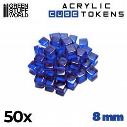 Blue Cube tokens 8mm