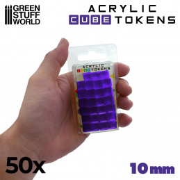 Gaming TOKENs - Purple Cubes 10mm | Gaming Tokens and Meeples