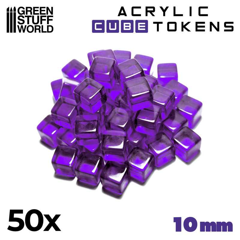 JETONS - CUBES VIOLET 10mm | Jetons et Meeples de jeu de société