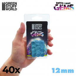 Plastic Gems 12mm - Light Blue | Gaming Tokens and Meeples