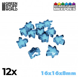 Meeples 16x16x8mm - Hellblau | Brettspielmarken