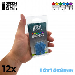 Meeples 16x16x8mm - Azul Claro Tokens y Fichas de Juegos