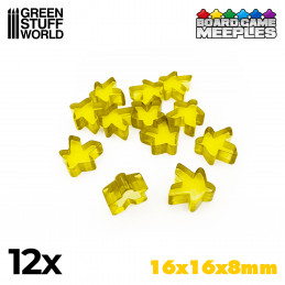 Meeples 16x16x8mm - Amarillo Tokens y Fichas de Juegos