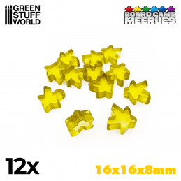 Meeples 16x16x8mm - Gelb | Brettspielmarken