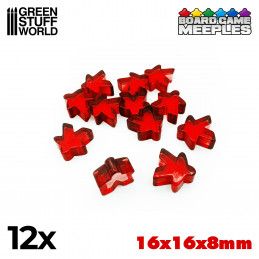 Meeples 16x16x8mm - Rosso | Token e Gettoni da Gioco