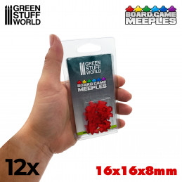 Meeples 16x16x8mm - Red | Gaming Tokens and Meeples