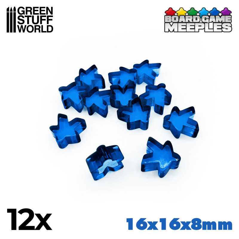 Meeples 16x16x8mm - Azules Tokens y Fichas de Juegos