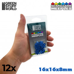 Meeples 16x16x8mm - Azules Tokens y Fichas de Juegos