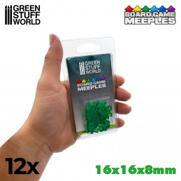 Meeples 16x16x8mm - Green | Gaming Tokens and Meeples