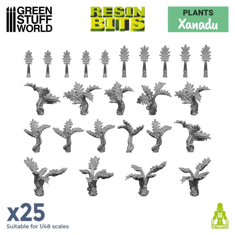 Set stampato in 3D - Piante Xanadu | Piante e vegetazione