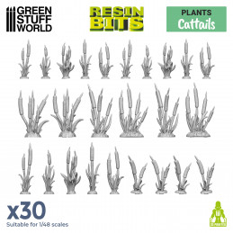 Set imprimé en 3D - Plantes CATTAILS